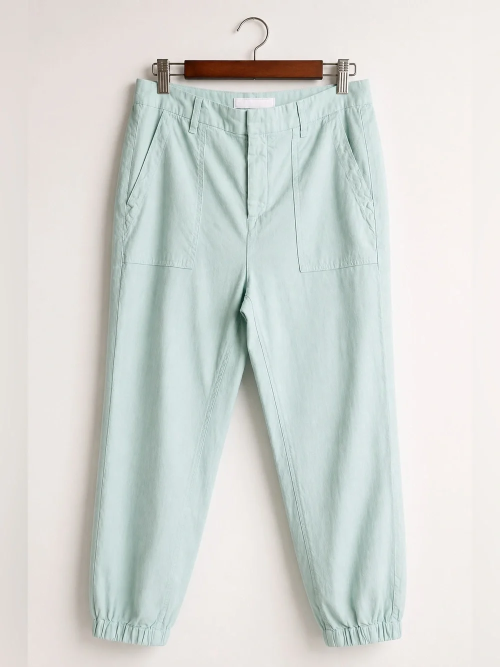 Frank & Eileen Jameson Linen Cotton Blend Seafoam Blue Jogger Pants Size 8
